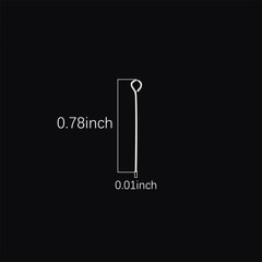 925 Sterling Silver Open Eye Pins 0.5x20mm – 30pcs Jewelry Making Supplies Findi
