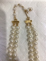 Vintage Marvella Necklace Faux Pearl and Rhinestone Necklace