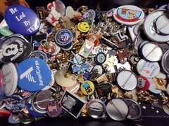 Lot Of Assorted Pins And Pin Back Buttons Pin Lot Collection ZT1 3.5 Pounds