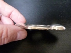 Mexico sterling silver 0.925 modernist puffy stylized hurricane horn pin brooch
