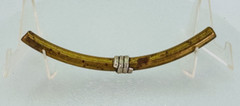Vintage Handmade 1980s Brass & Silver Sliding Tube Pendant * Duo-Tone Elegance