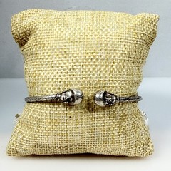 Vintage Sterling Silver African Head Cuff Bracelet Caribbean Tourist Jewelry 7.5