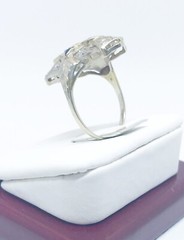 *APPRAISAL ESTATE 1.07CT ANTIQUE ART DECO NATURAL DIAMOND SAPPHIRE RING 18K GOLD
