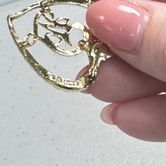 Vintage Gerry’s Heart Love Brooch Gold Tone Rhinestone Open Heart Signed Pin