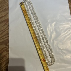 Vintage Faux Pearl Necklace 26” Silver Tone Clasp Classic White Made In Japan