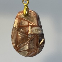 Brecciated Mexican Crazy Lace Jasper Earrings Gold French Wire Natural Gemstone