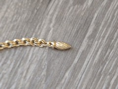 3 Piece Set Vintage Clip on Collar Bracelet Gold Tone AB Chunky Ribbon
