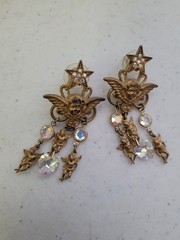 Magical vintage 1980s Kirks Folly brilliant golden faceted Aurora Borealis…