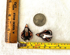 Matisse RENOIR Enamel Copper Leaf Fall-Autumn VinTage Earrings Jewelry