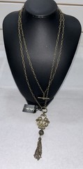 Vintage Cookie Lee Antique gold tone with intricate pendant