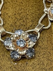 Vintage Barclay 1/20 12kt G. F. Floral Rhinestone Necklace