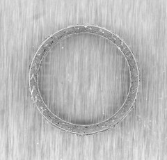 Ladies Antique Art Deco Hand-Etched Platinum 0.66ctw Diamond Wedding Band Ring