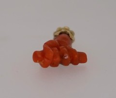 Victorian 14K Coral Figa Talisman Pendant