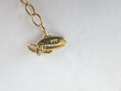 Dallas Prince Gold on Sterling Silver Modernist Marcasite Pendant Necklace