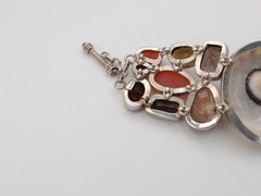 Vintage Sterling Silver Bracelet Natural stone MODERN ART