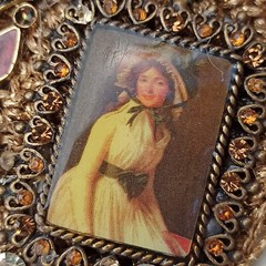 Bib V Necklace Recycled Assembly Jewelry OOAK Vintage Artisan Knitted Art Gift