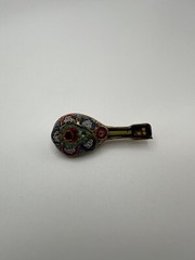 Vintage Mandolin Mosaic Brooch Made in Italy 4.5cm BB5