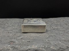 Vintage Sterling Silver Square Monogram Initial Pendant Estate 925