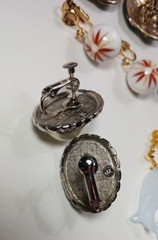 Vintage Lot Clip/Screw on Earrings 3 Signed Faux Pearl Silvertone 14 Pairs