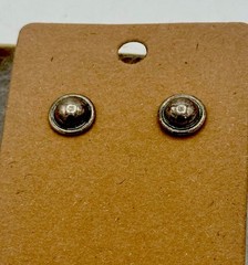 Vintage Sterling Stud Post Round Earrings About 6mm Backs 925 Also