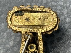 Vintage HUGE Korda Thief of Bagdad Scimitar Sword Brooch Enamel Rhinestone