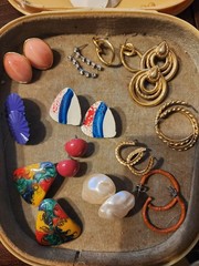 Vintage 80s 90s Colorful Earrings Lot 21 Pairs Pierced