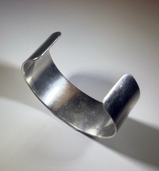 VTG 70s Sterling Silver Cuff Bracelet Bill Roach ROACH2 Abstract Modernist Art