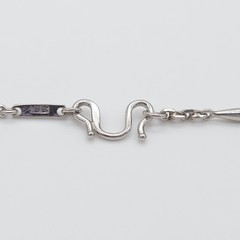 Art Deco Pt950 Platinum Solid Bar Link Chain Necklace 22.5″ inch Chinese