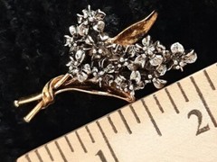 Vtg MODE ART Brooch Pin Signed ART, Arthur Pepper Flower BOUQUET