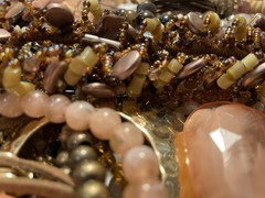 4Lb Mixed Mystery Jewelry Lot Vintage Mod Boho Beaded Necklaces Bracelets