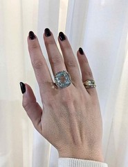 Aquamarine 11.06ct, Topaz 1.59ct & 14ct Yellow Gold Ring Valuation Cert. $15,527