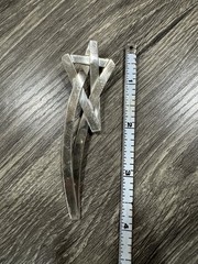 VINTAGE STERLING SILVER MODERNIST LARGE STAR BROOCH AND PEDANT