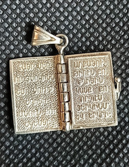 925 Sterling Silver Armenian Bible Book Pendant -Tsitsernakaberd Memorial