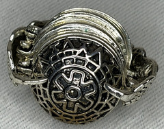 Vtg Accordion Sphere Ball Locket Pendant Holds 4 Photo Numbered 1 2 3 5 Error