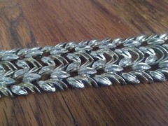 Judy Lee Bracelet Gold Tone 7 Inches Leaf Design Vintage