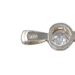 Vintage Sterling Silver 925 Ruby and Cubic Zirconia Girl Pendant