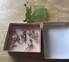 6 Vintage Kirks Folly Fairy Angels Charms Retired NIB Full Set