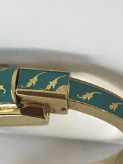 Vtg MCM Caron Women’s Swiss Bracelet Watch 20 Microns Gold w/Turquoise Enamel***