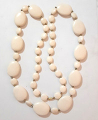 Vintage Lucite Bead Necklace 12 to 24 mm *38 inch