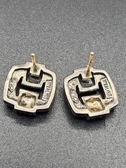 Beautiful Judith Jack Sterling Silver Marcasite Brooch and Earrings