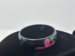 Vintage Bangle Floral Bracelet W/ Colorful Painted Tropical Flowers Granny core