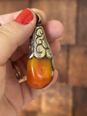 Aunt Elza’s Amber Yoke Amulet Magnificent Magical Fortune Teller Heirloom