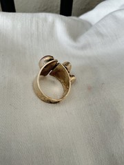 VINTAGE LINDA JOHNSON 3 stone STERLING SILVER 925 RING SOUTHWEST
