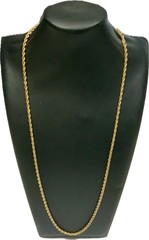 VTG SIGNED NAPIER TWISTED ROPE CHAIN NECKLACE GOLD TONE 28” SPRING RING CLASP