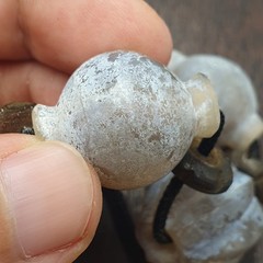 Antique Style Unique carved Gray agate melon shape beads Patina Beads Lot