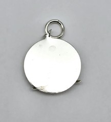 Vintage Sterling Silver Kitty Cat Cartoon Anime Circle Charm Pendant – 2.0g