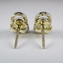 Sterling SIlver ACORN BASKET Earrings POST Brown County Baskets STUD Vintage NEW