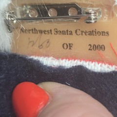 Signed Numbered Sailor Captain Northwest Santa Creations Brooch Embellished Art