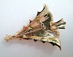 6 Vintage Napier Gerry KC Christmas Brooches Pins Gold Silver Tone Rhinestone