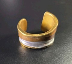 Vintage Mid-Century Modernist Brass Bracelet